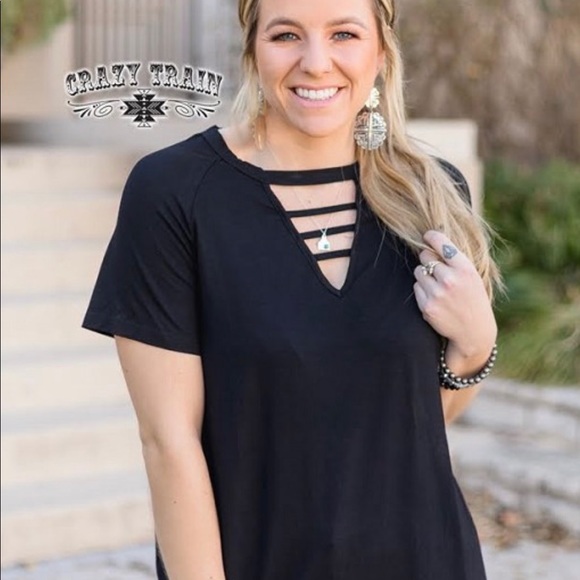 Crazy Train Get it Girl Top - Black - Picture 2 of 7